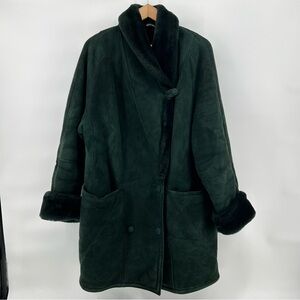 VTG Robert‎ Arnold Forest Green Sheepskin Shearling Coat Women's Large Canada